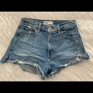 Abercrombie High Rise Mom Jean Shorts